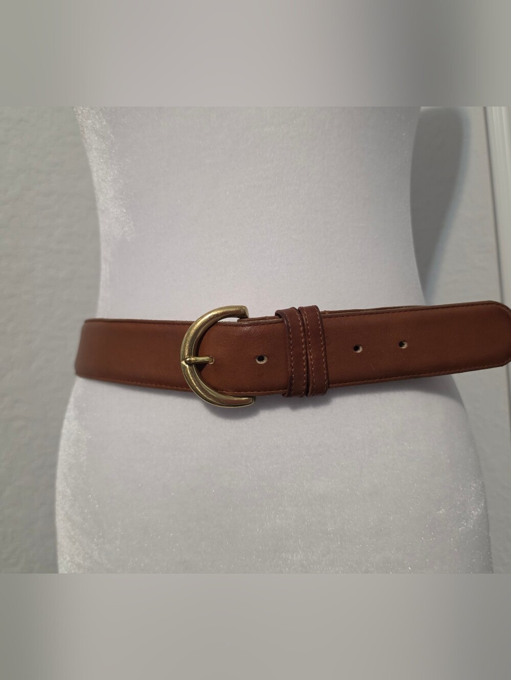 Coach Glove Leather British Tan Belt 8500 Solid Brass Women's Belt Large